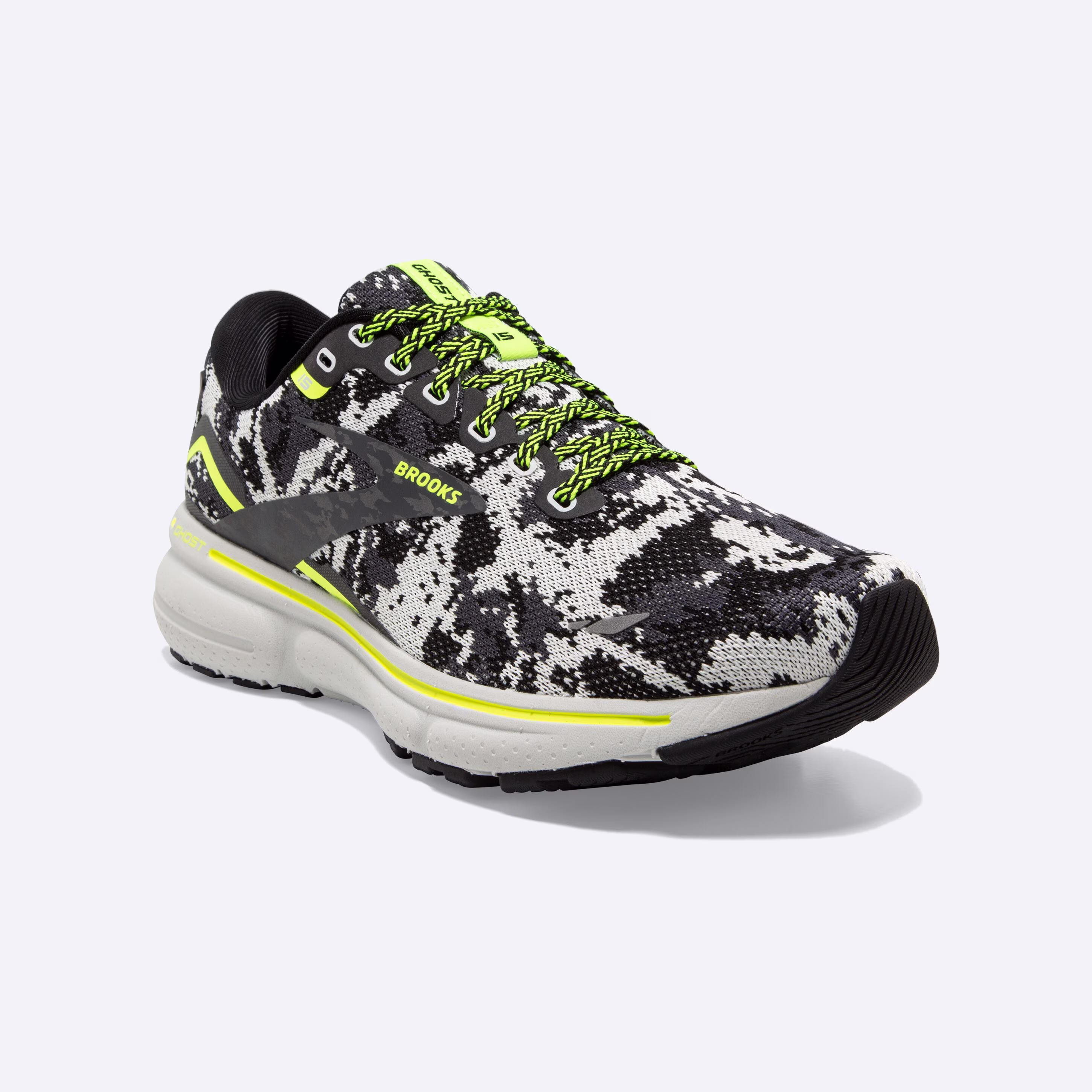Women's Brooks, Ghost 15 Neutral Running Shoe -- Black/Ebony/Nightlife