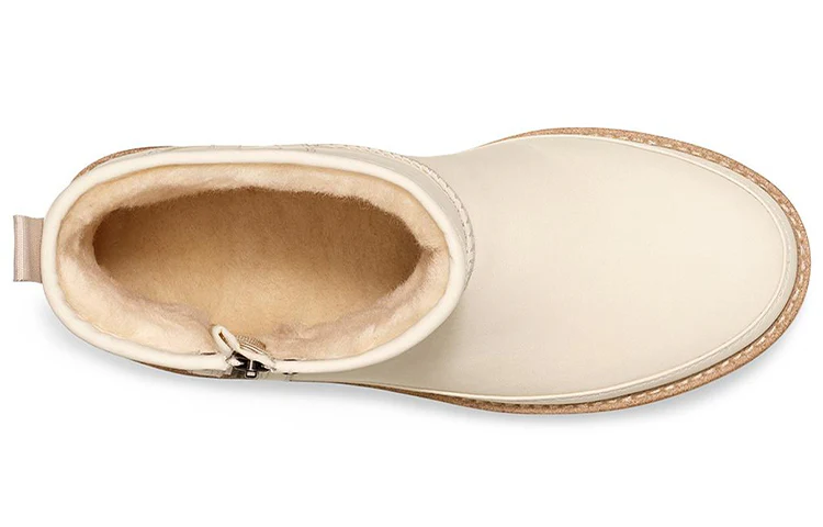 (WMNS) UGG F19 Classic Rebel Biker Mini Fleece Lined Pink 1105313-BONE