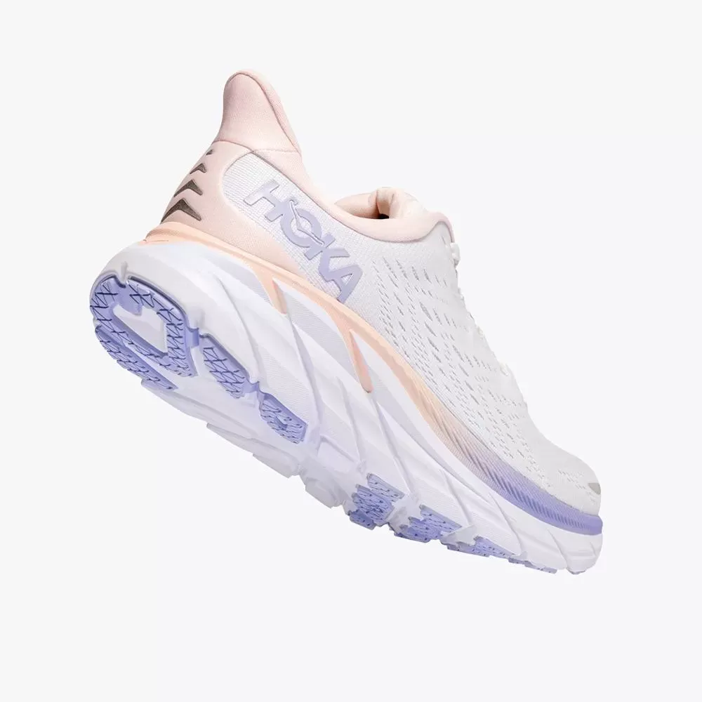 Hoka One One Women's Clifton 8 - Champagne White / Manganese Crystal Pink