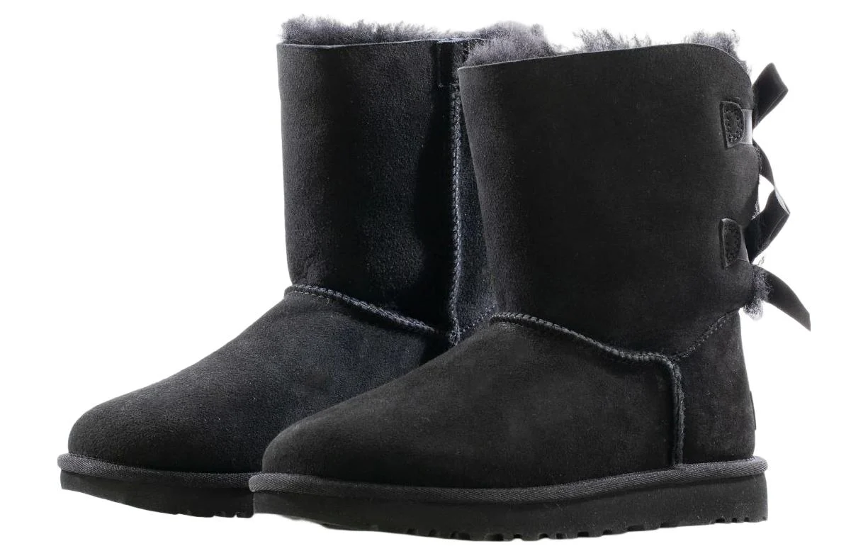 (WMNS) UGG Mini Bailey Bow II Boot Fleece Lined Black 1016225-BLK