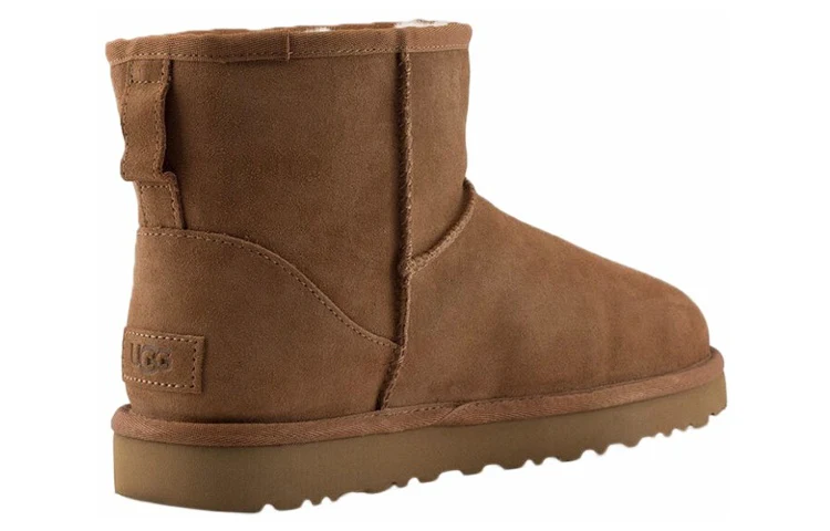 (WMNS) UGG Classic Mini UGG Rubber Logo 'Chestnut' 1108231-CHE