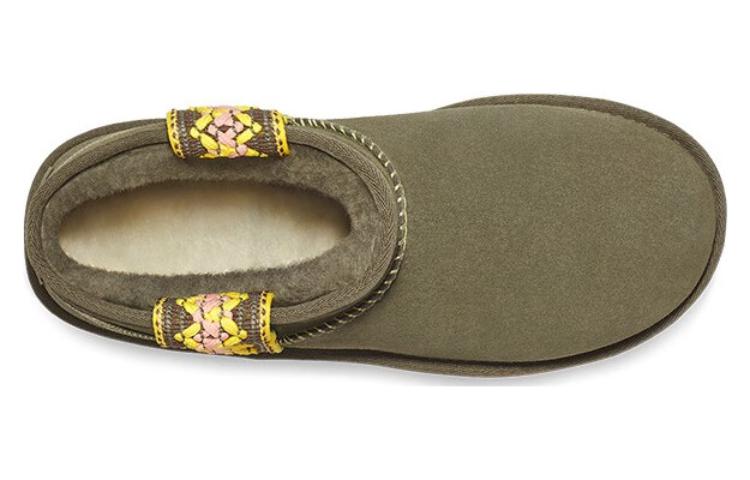 (WMNS) UGG Classic Ultra Mini Braid Plat 'Olive Green' 1138491-BTOL