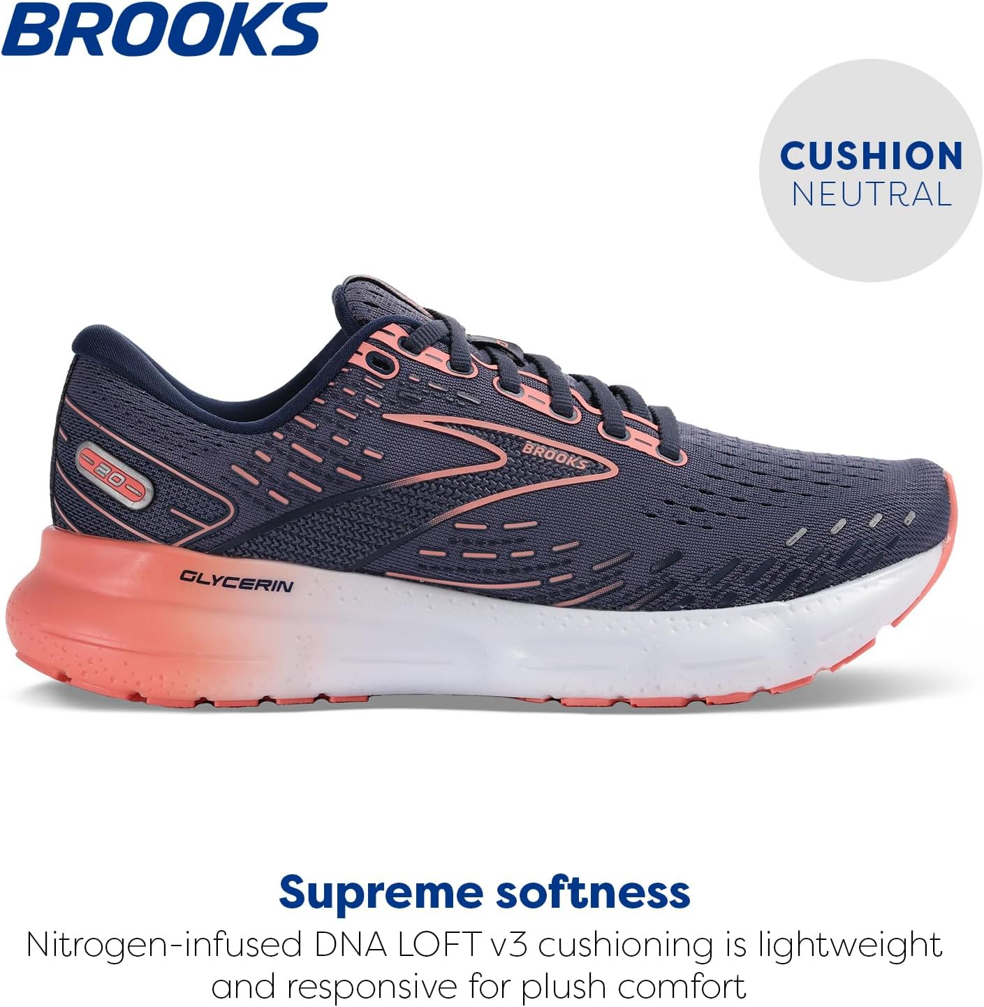 Brooks Women's Glycerin 20 Neutral Running Shoe