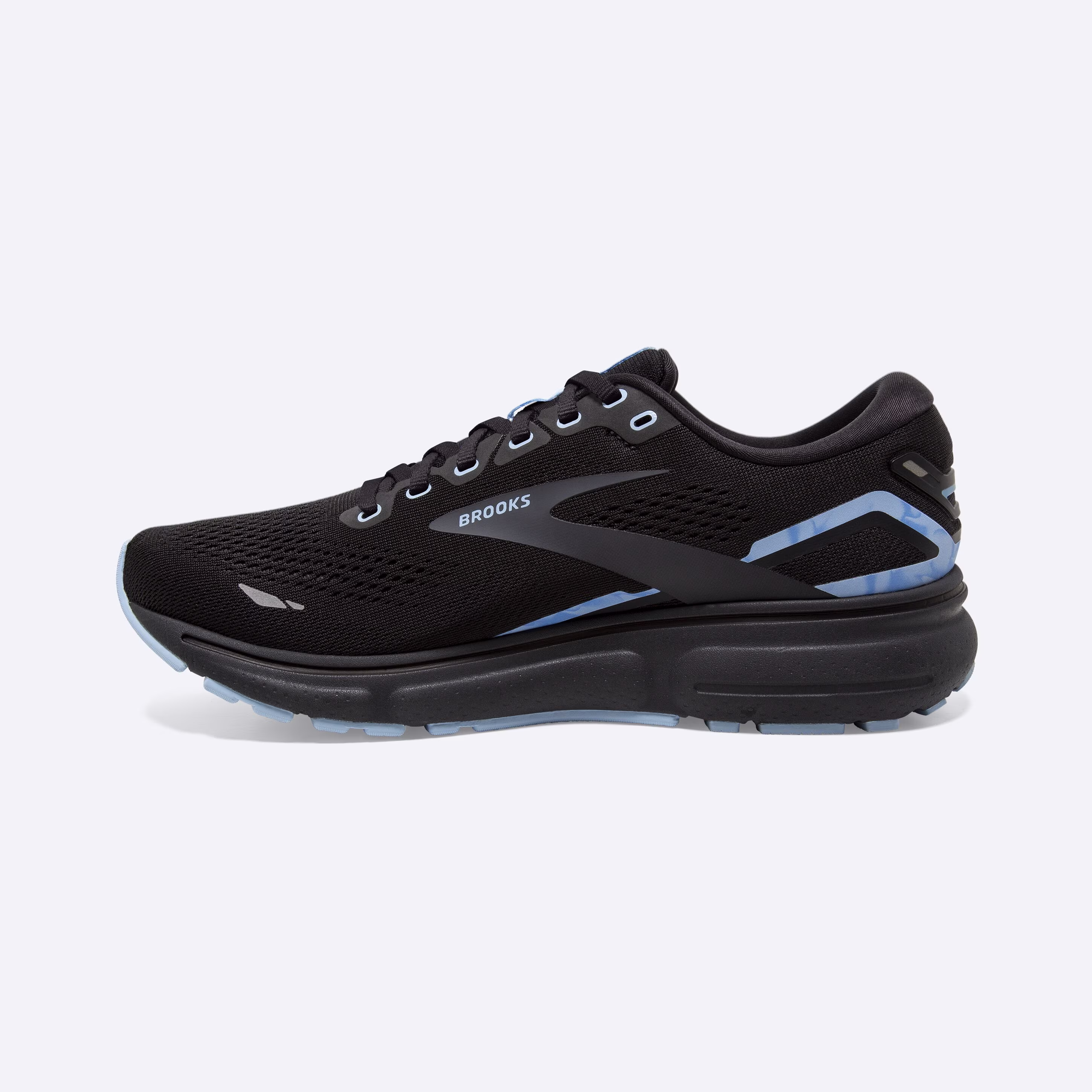 Men's Brooks, Ghost 15 Neutral Running Shoe -- Black/Ebony/Marina