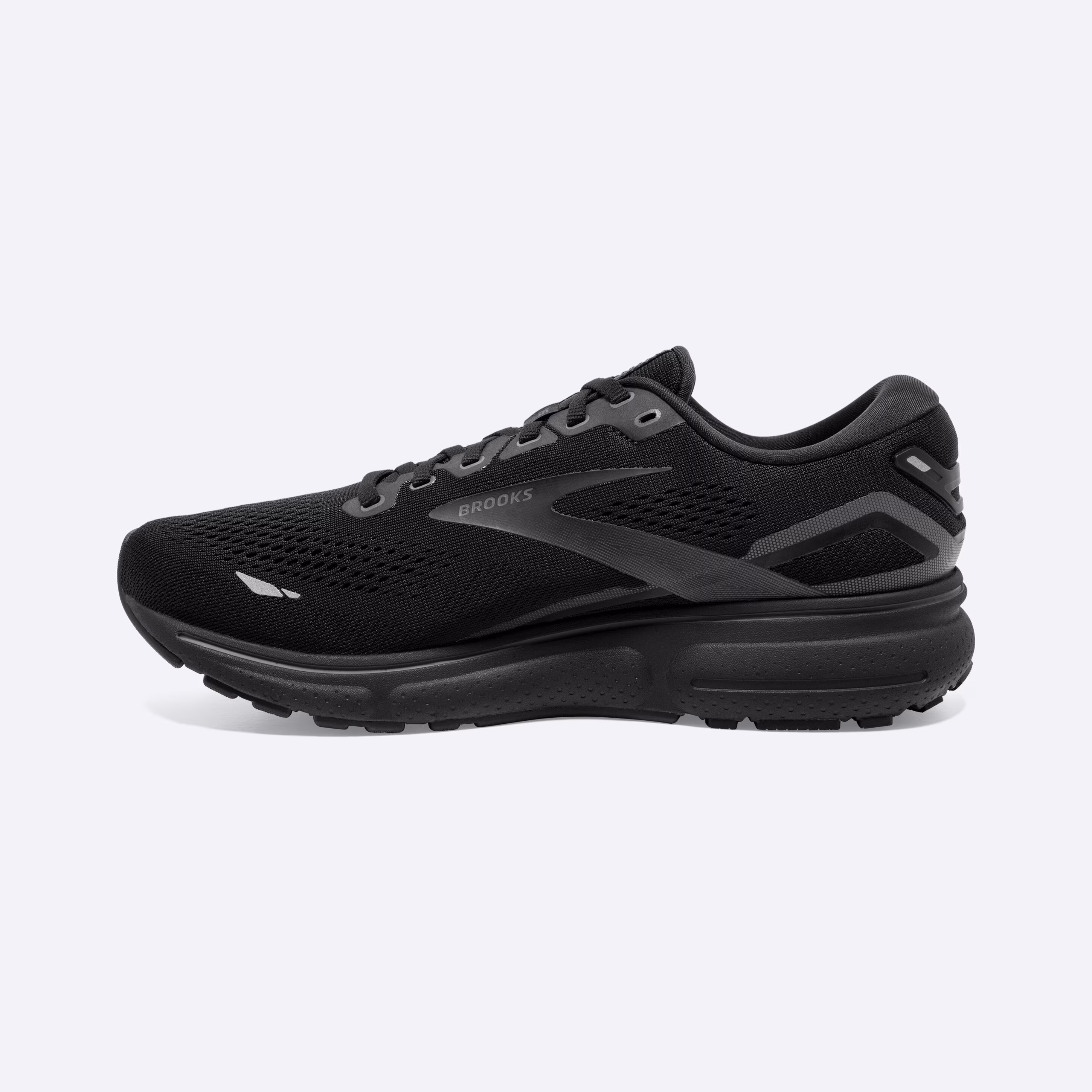 Men's Brooks, Ghost 15 Neutral Running Shoe -- Black/Black/Ebony