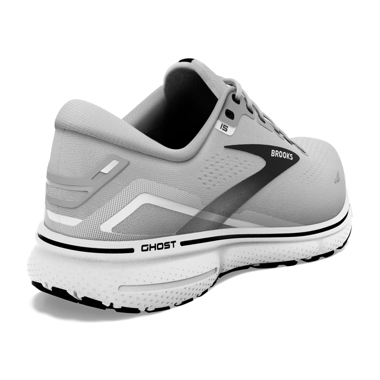 Brooks Ghost 15 Running Shoe-Grey/Black