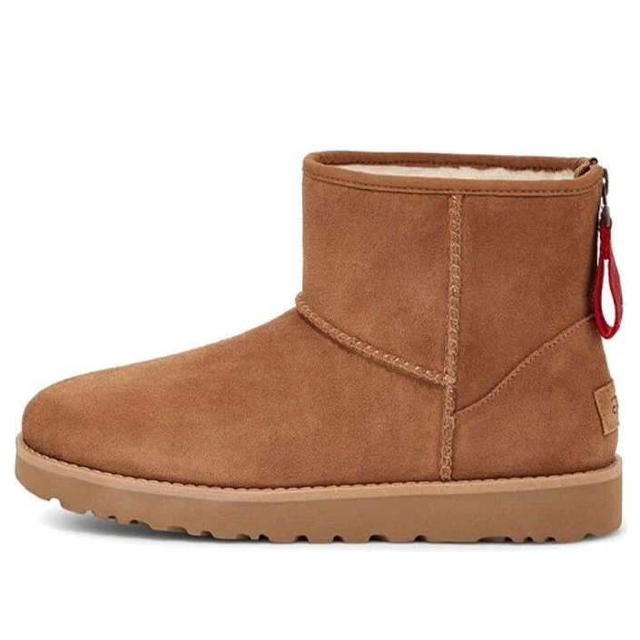 (WMNS) UGG Classic Mini Logo Zip 'Chestnut' 1122671-CHE