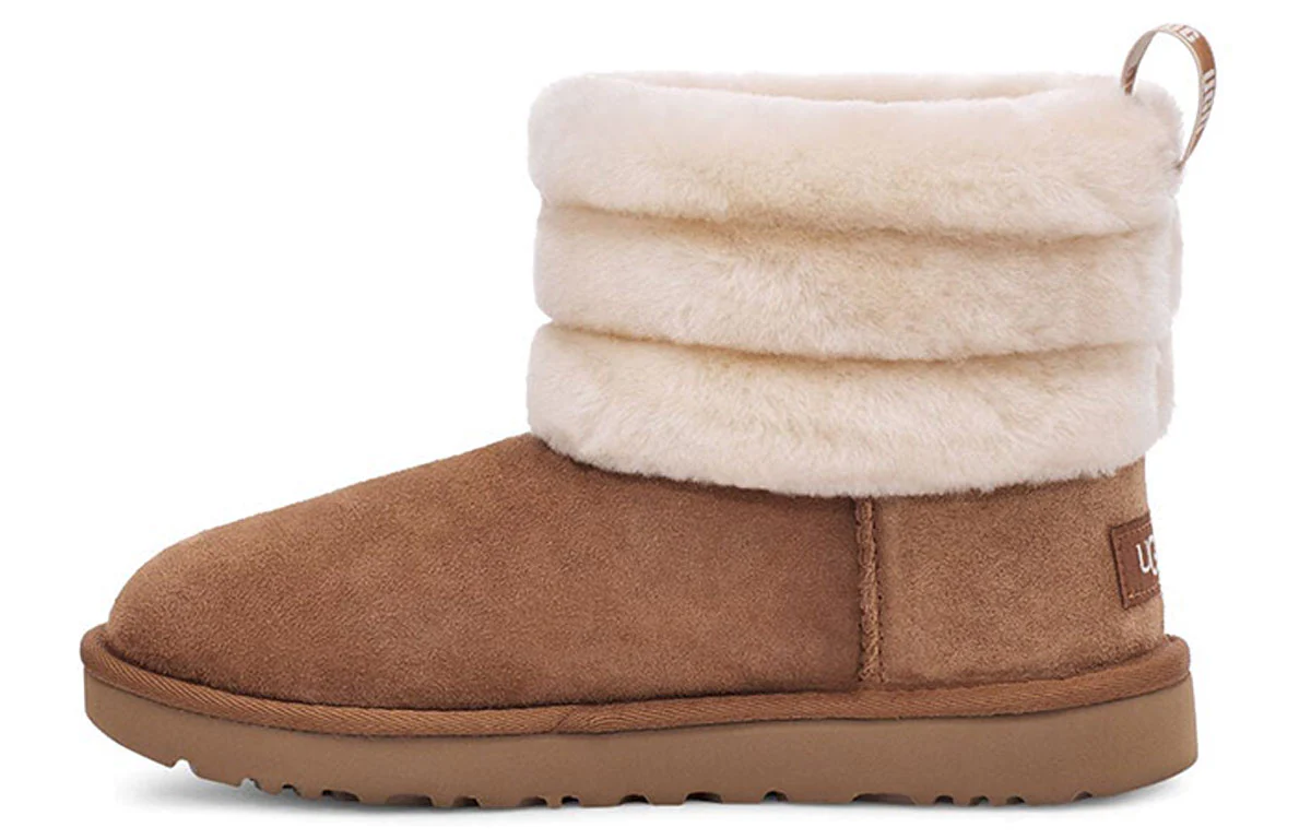 (WMNS) UGG Classic Mini Fluff Quilted Boot 'Chestnut Brown' 1098533-CHE