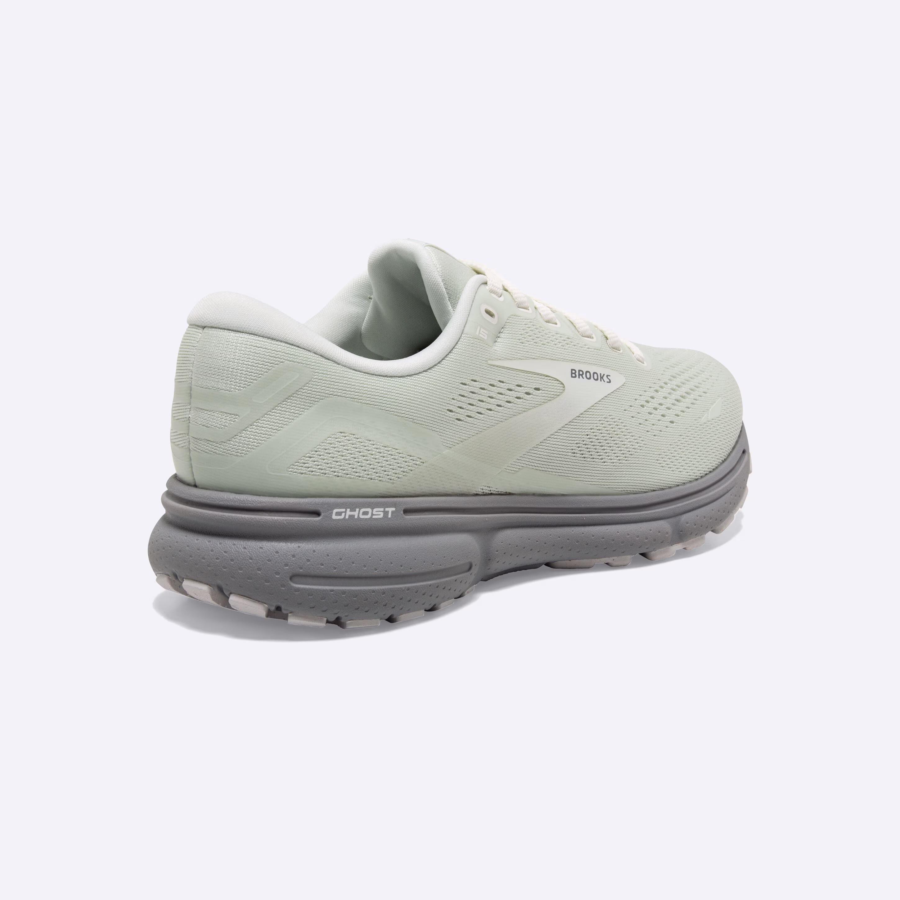 Men's Brooks, Ghost 15 Neutral Running Shoe -- Blue/White (Green Silence)