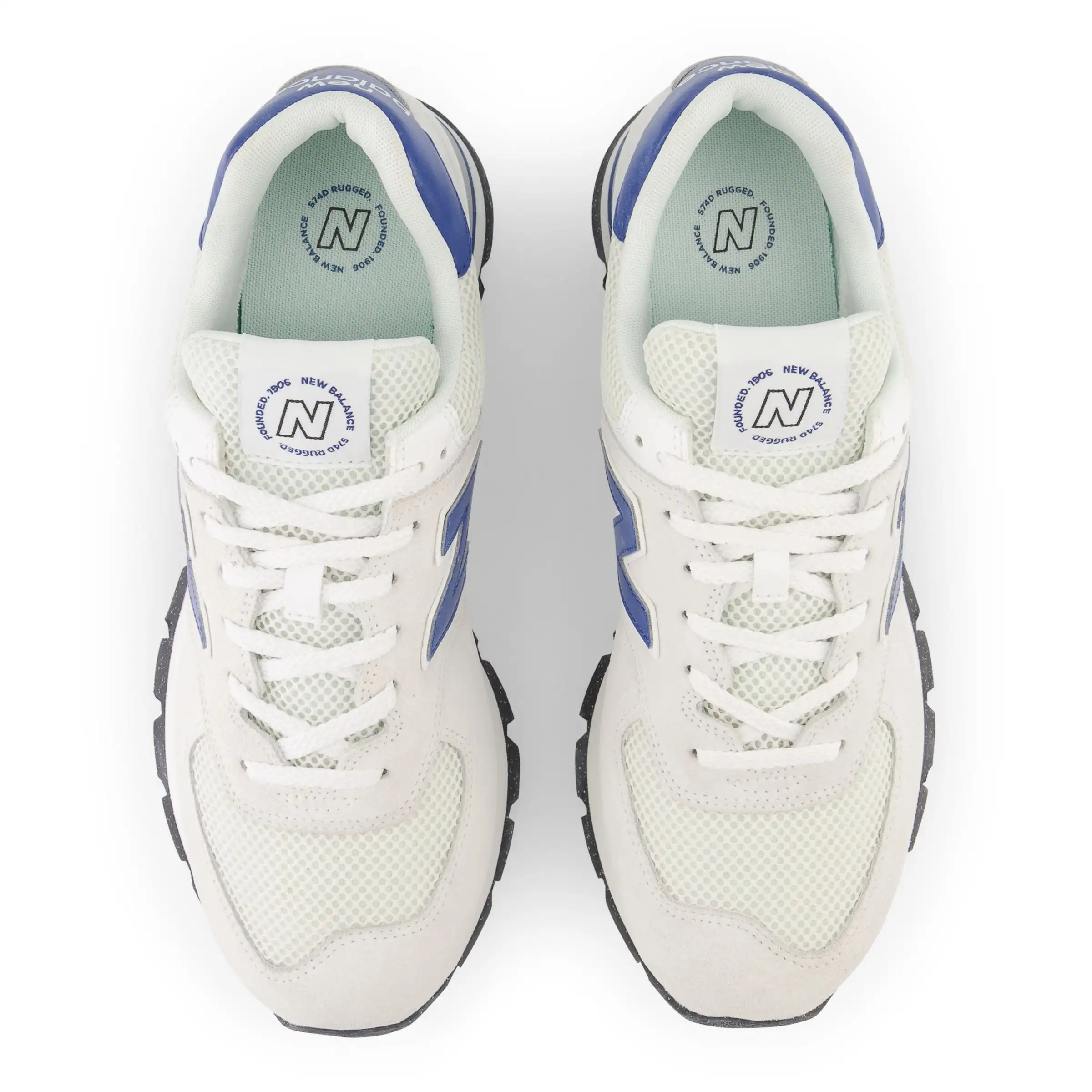 574 - White with Royal Blue