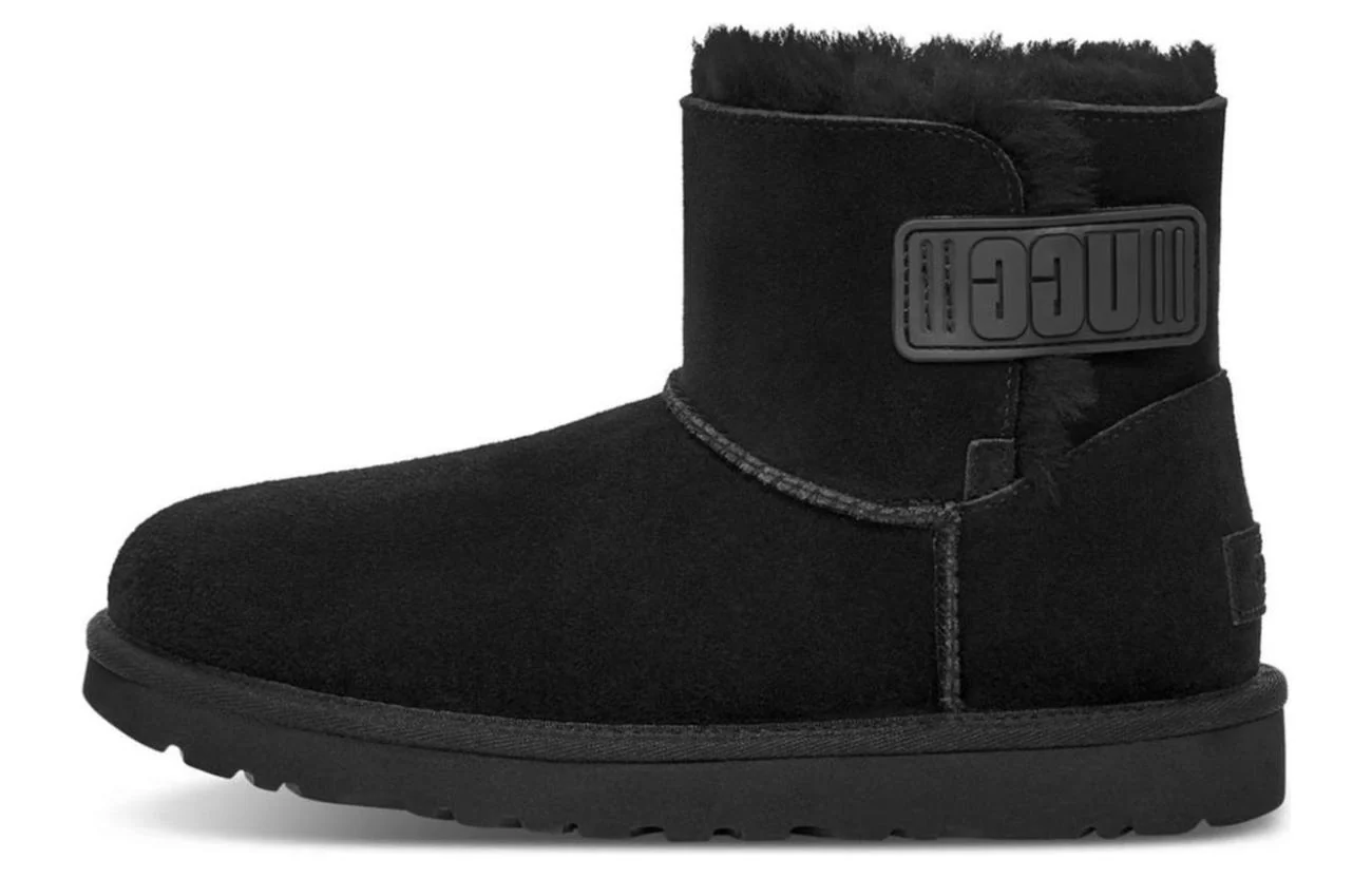 (WMNS) UGG Mini Bailey Logo Strap Boot 'Black' 1123621-BLK