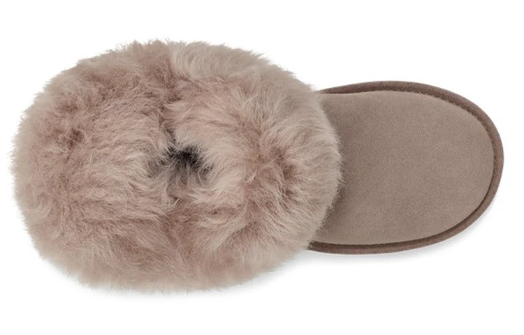 (WMNS) UGG Classic Mini Fluff Collar 'Brown Caribou' 1112491-CRBO