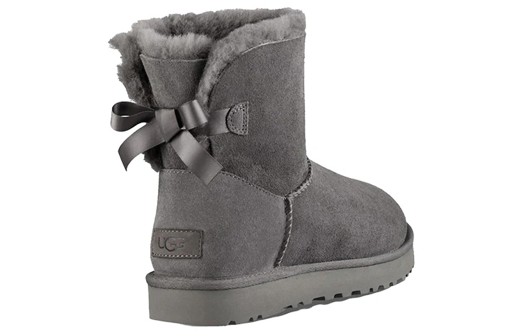 (WMNS) UGG Mini Bailey Bow II Boot Snow boots Grey 1016501-GREY