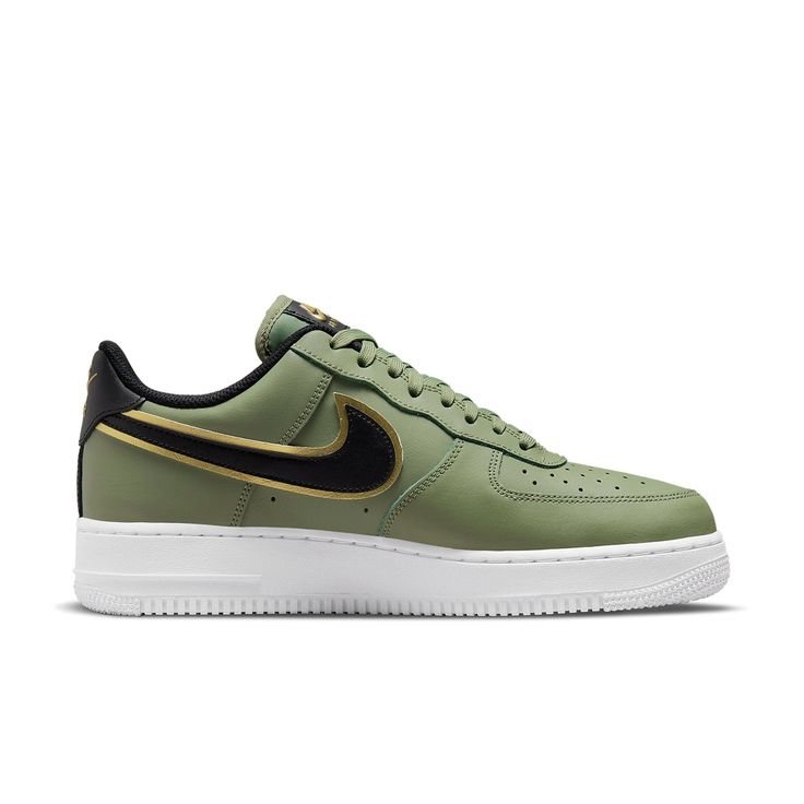 NIKE Air Force 1 Low 07 Double Swoosh Olive Green