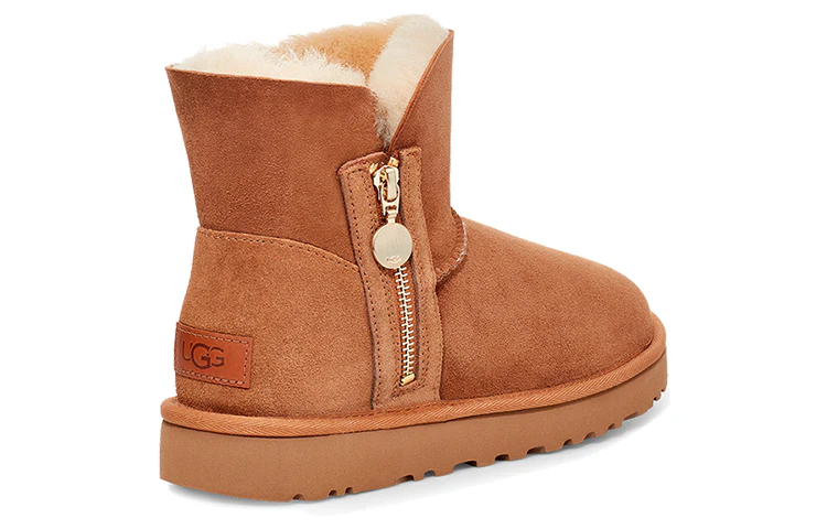 (WMNS) UGG Bailey Zip Mini Retro Fleece Lined Brown 1112481-CHE