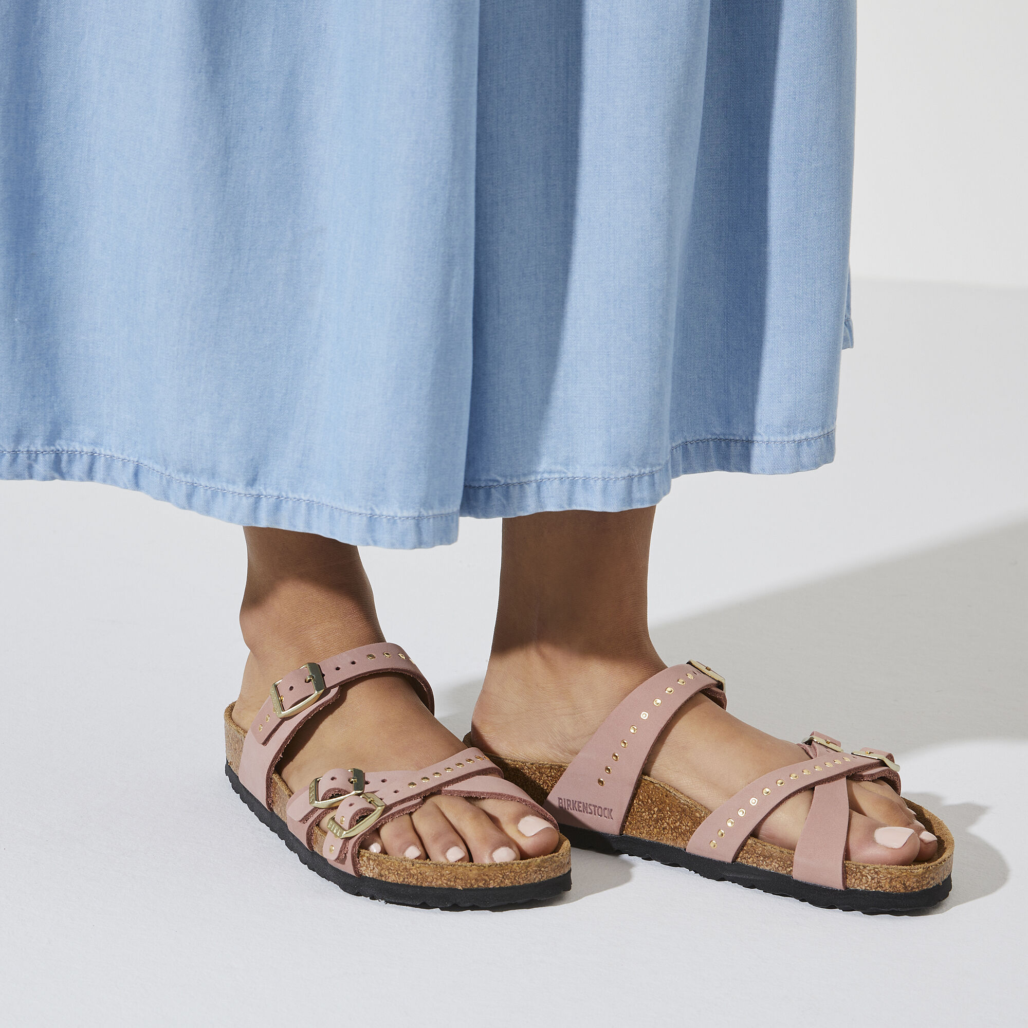 Franca Soft Footbed Nubuck Leather - Old Rose