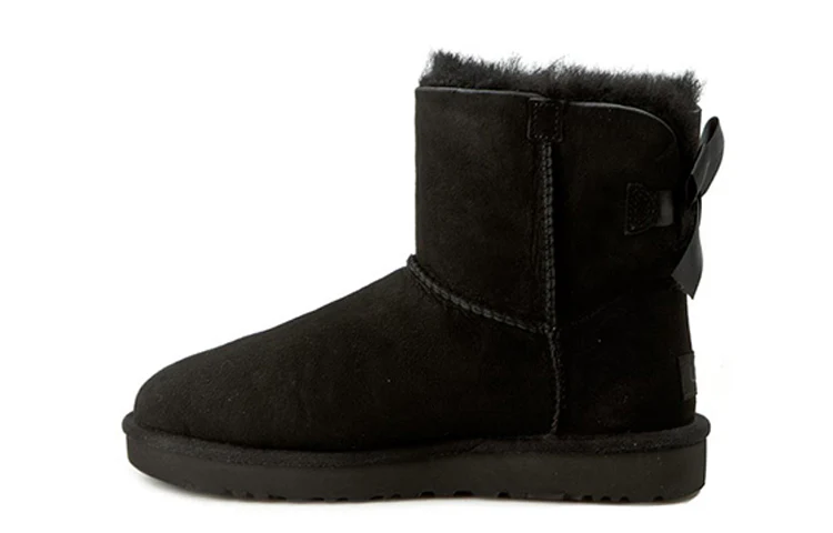 (WMNS) UGG Mini Bailey Bow II Classic Fleece Lined Black 1016501-BLK