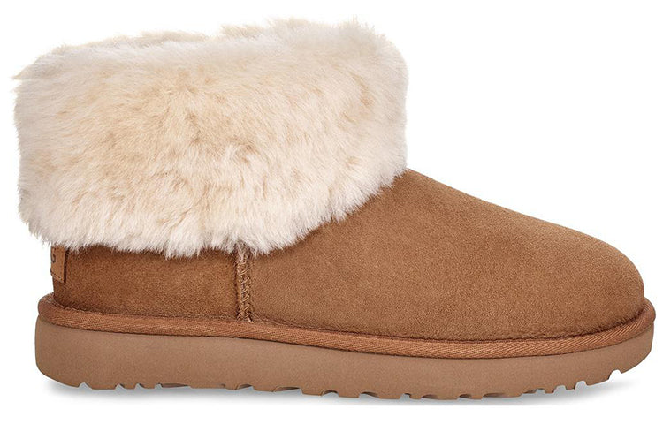 (WMNS) UGG Classic Mini Fluff Fleece Lined Brown 1106757-CHE