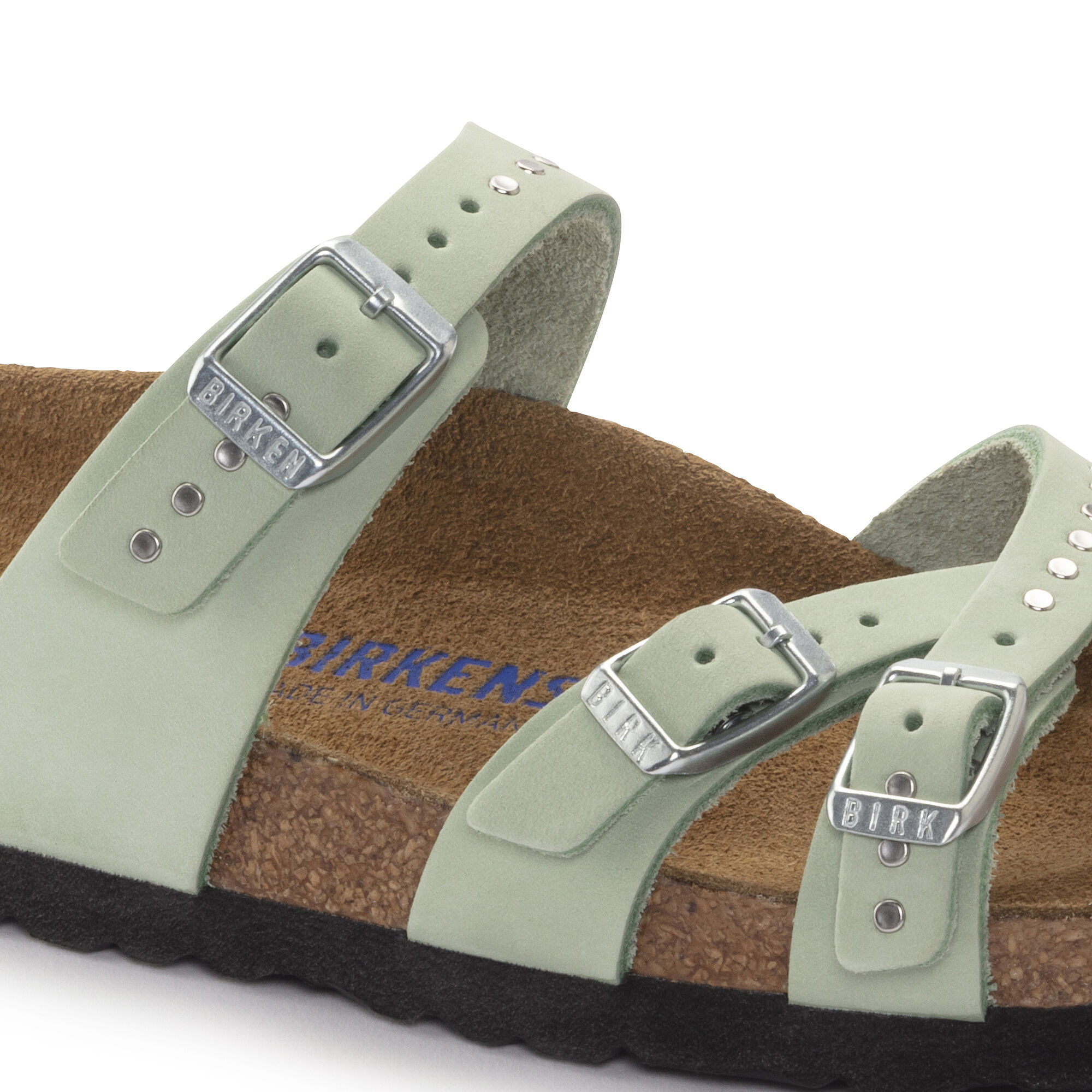 Franca Soft Footbed Nubuck Leather - Matcha