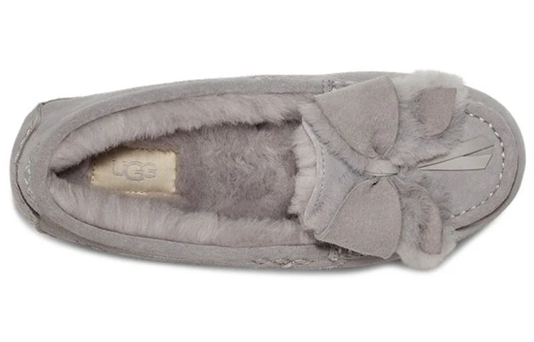 (WMNS) UGG Ansley Bow Slipper 'Light Grey' 1113470-LGRY
