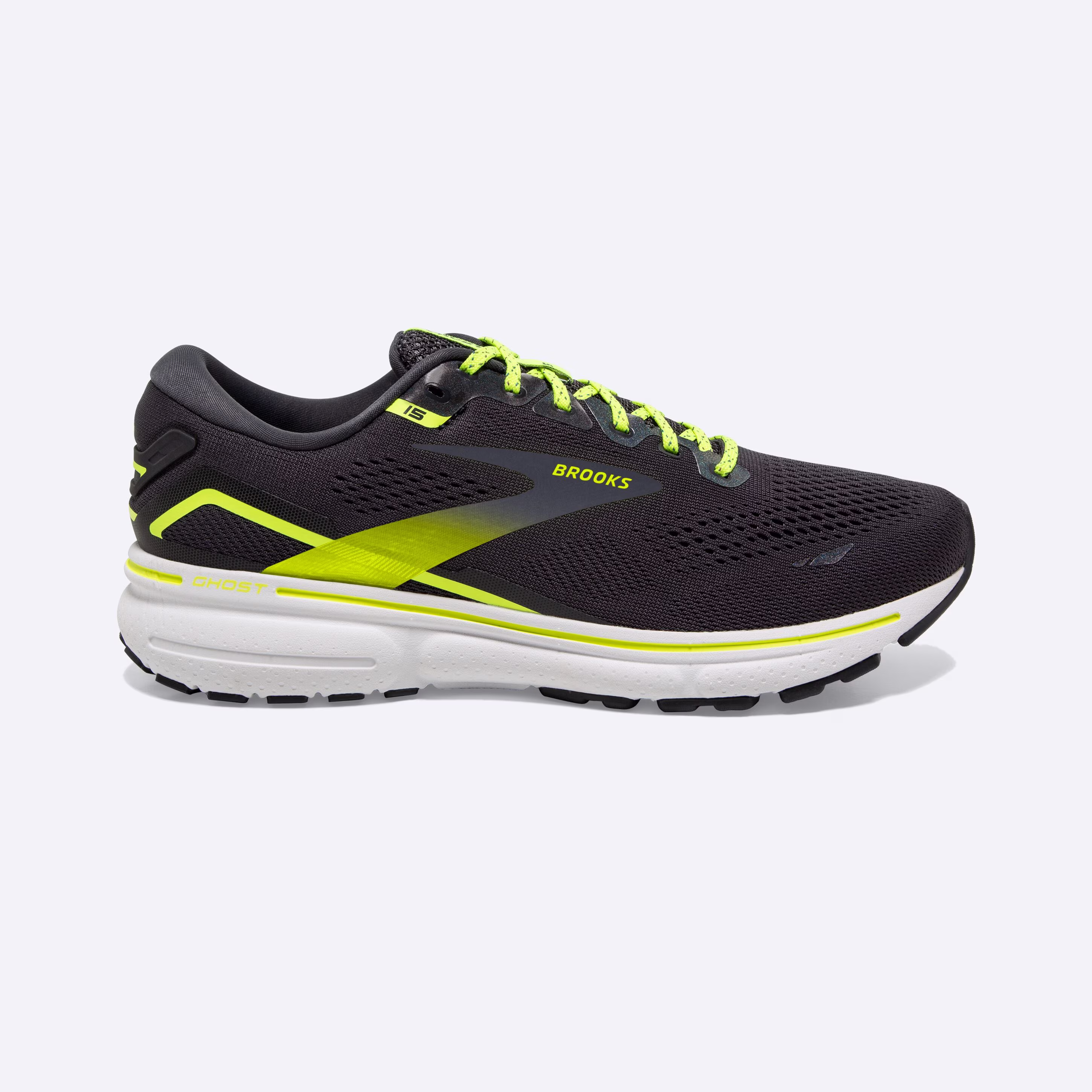 Women's Ghost 15 Neutral Running Shoe -- Ebony/White/Nightlife