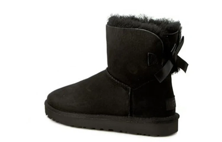 (WMNS) UGG Mini Bailey Bow II Classic Fleece Lined Black 1016501-BLK
