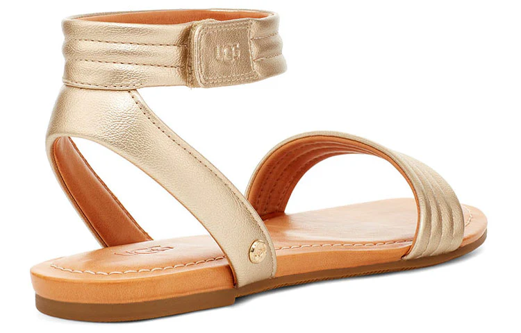 (WMNS) UGG Ethena Gold Color Sandals 1110982-GOLD