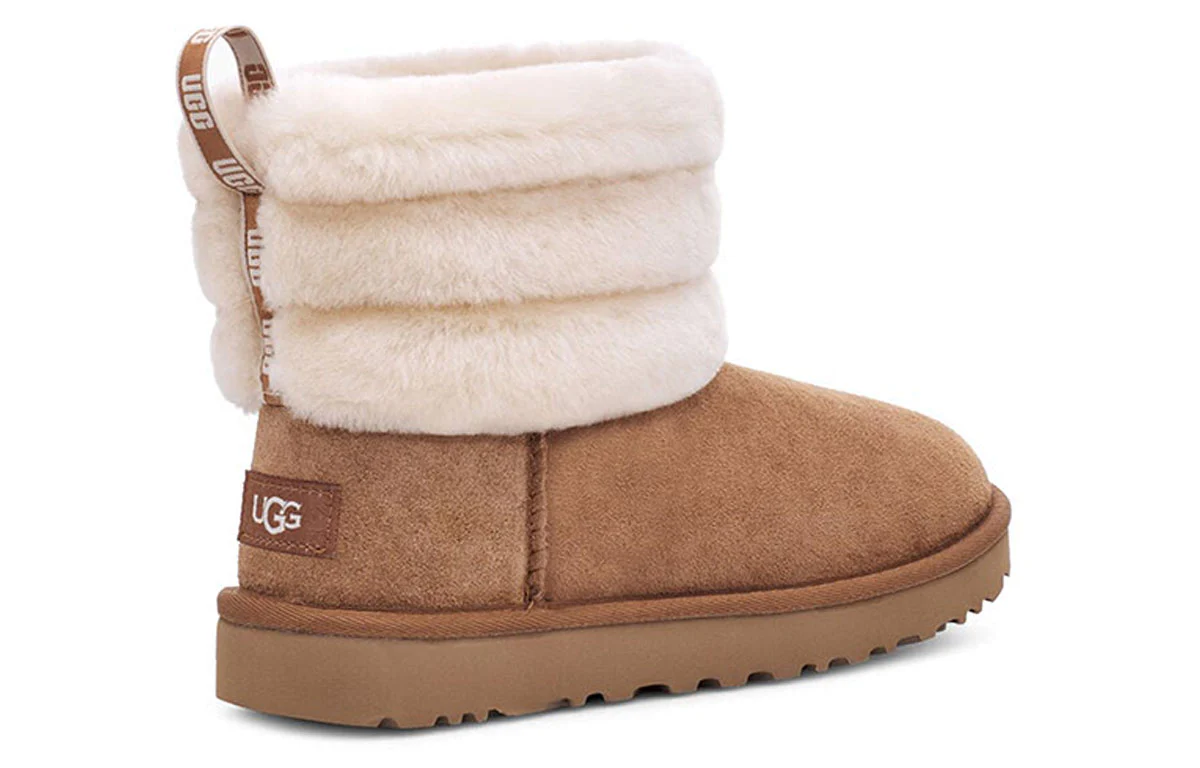 (WMNS) UGG Classic Mini Fluff Quilted Boot 'Chestnut Brown' 1098533-CHE