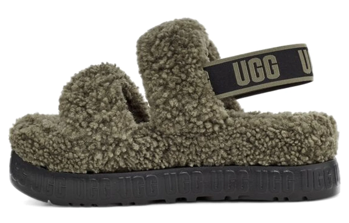 (WMNS) UGG Fluff 'Olive Green' 1120876-BTOL