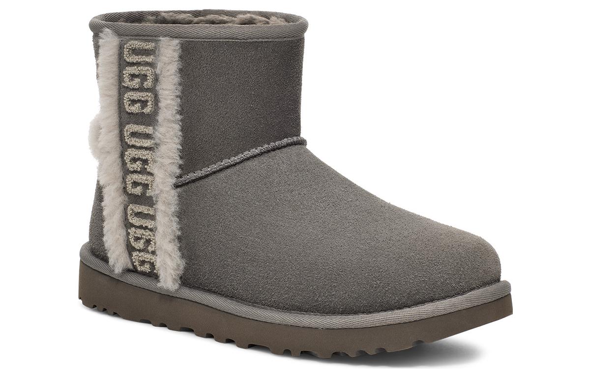 (WMNS) UGG Classic Mini Shearling Logo 'Charcoal' 1153473-CHRC