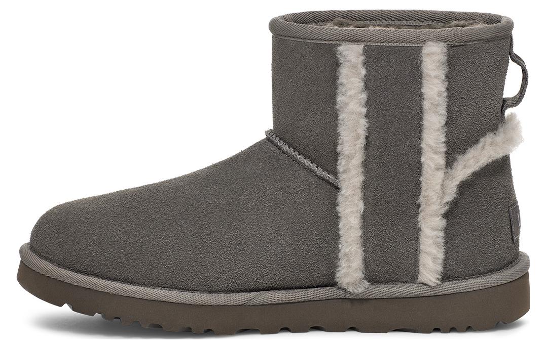 (WMNS) UGG Classic Mini Shearling Logo 'Charcoal' 1153473-CHRC