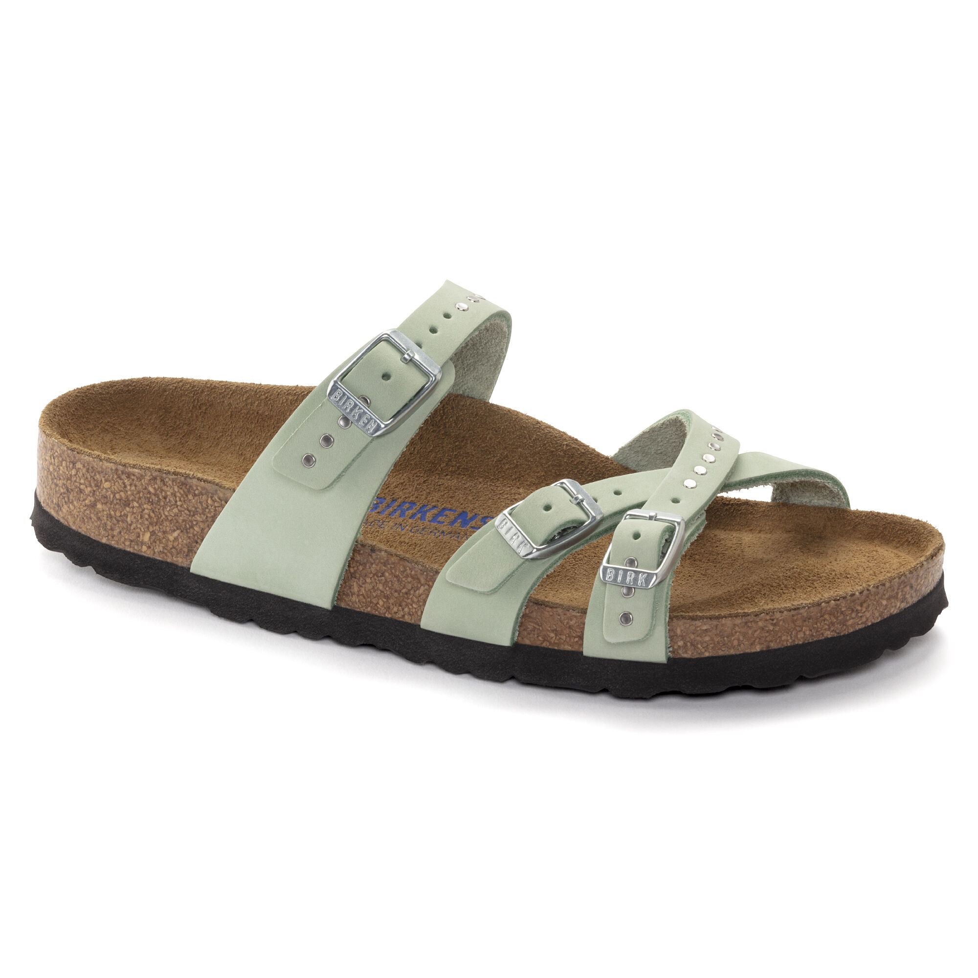 Franca Soft Footbed Nubuck Leather - Matcha