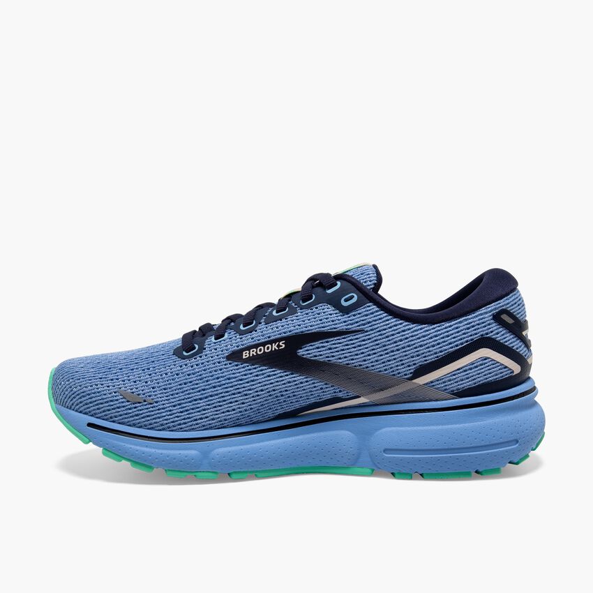 Women's Brooks, Ghost 15 Running Shoe - Blue/Peacoat/Linen