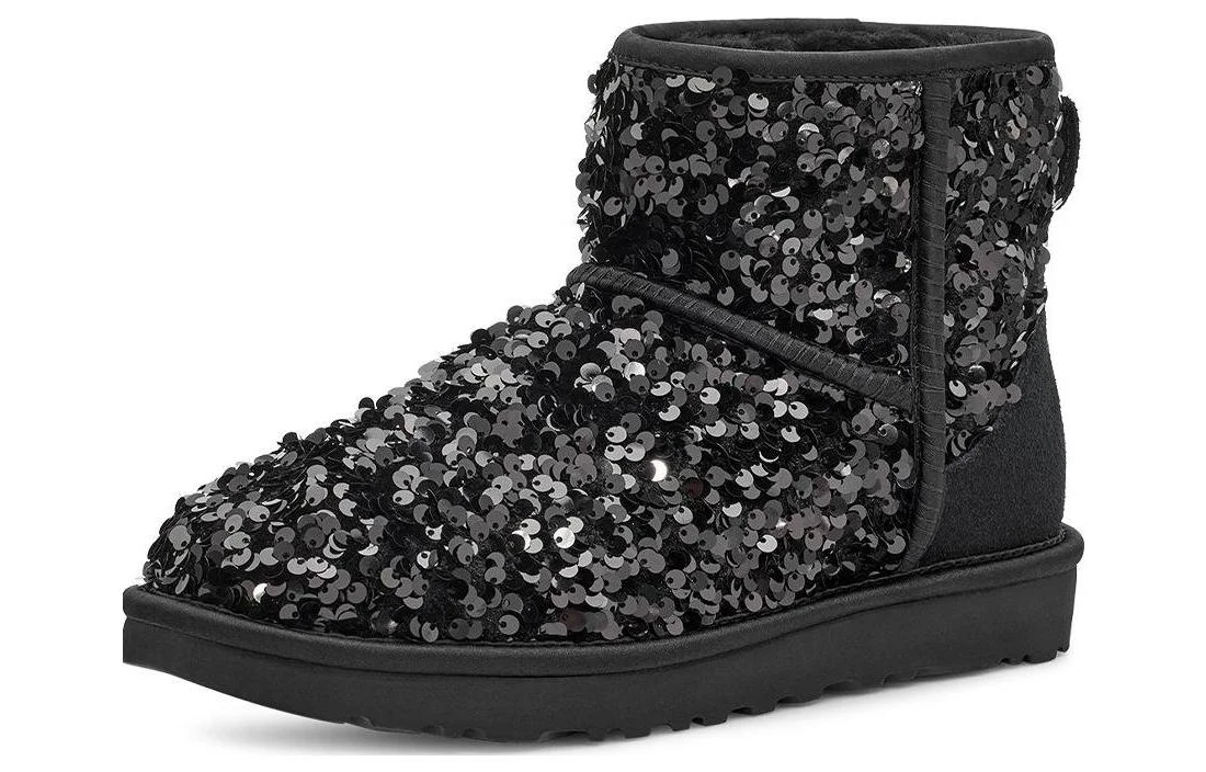 (WMNS) UGG Classic Chunkey Sequin 1130602-BLK