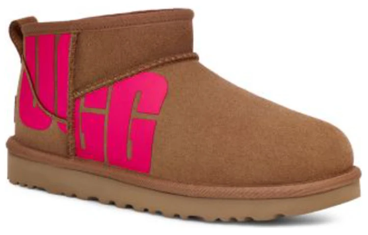 (WMNS) UGG Classic Ultra Mini Broken Logo 'Chestnut Pink' 1126373-CTPNK