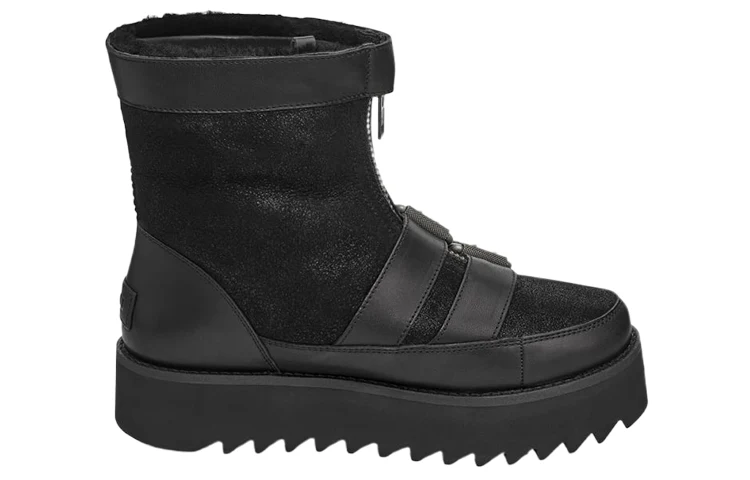 (WMNS) UGG Moto Punk Mini Boots 'Black' 1106272-BLK