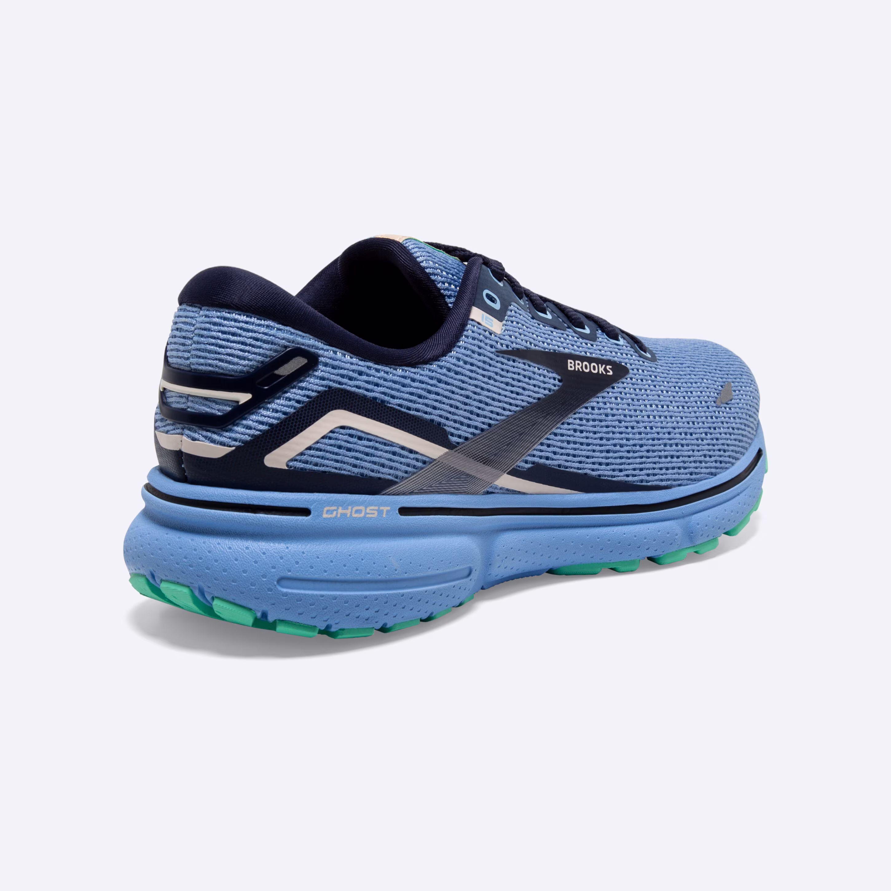 Women's Brooks, Ghost 15 Neutral Running Shoe -- Vista Blue/Peacoat/Linen