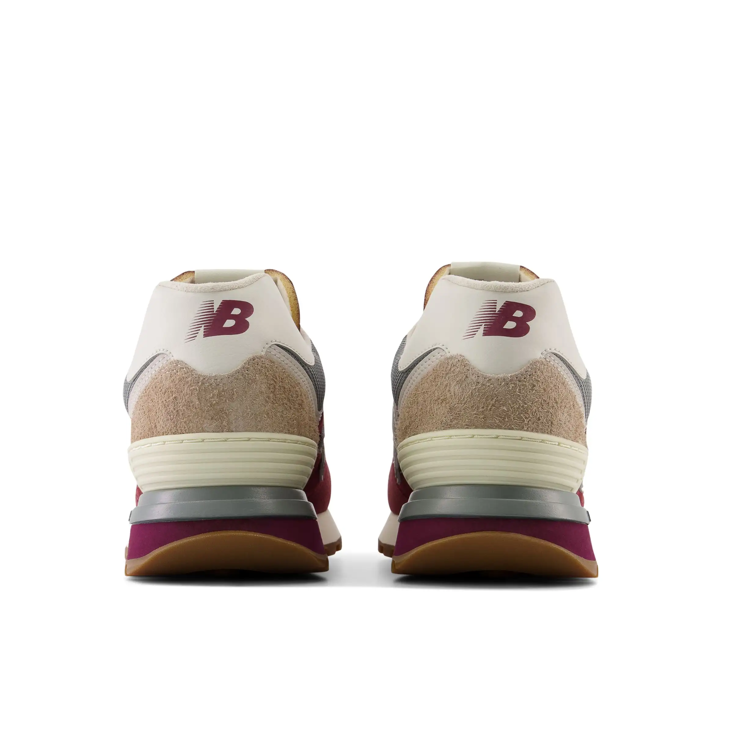 U574LG - Burgundy with Beige