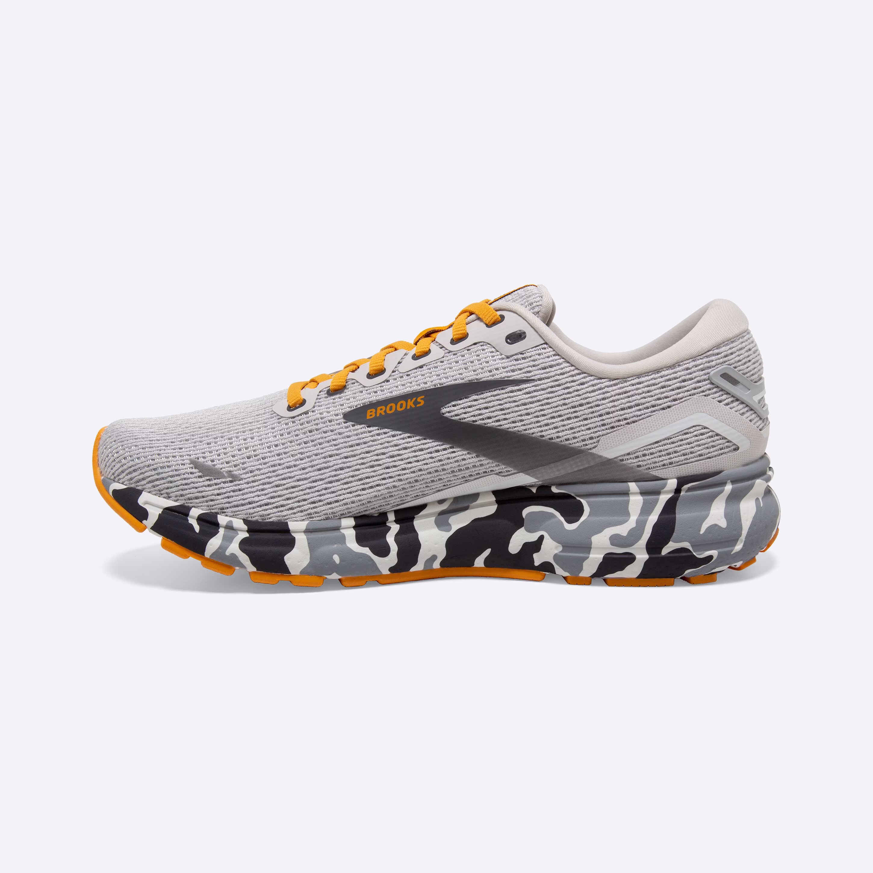 Men's Brooks, Ghost 15 Neutral Running Shoe -- Blanc/Gray/Sunflower