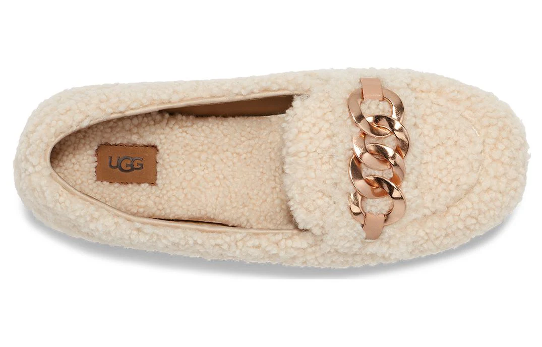 (WMNS) UGG SlipOn Comfortable Loafers 'Cream White' 1153515-NAT