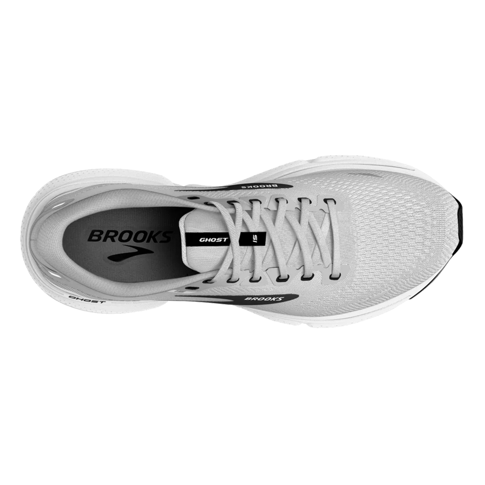 Brooks Ghost 15 Running Shoe-Grey/Black
