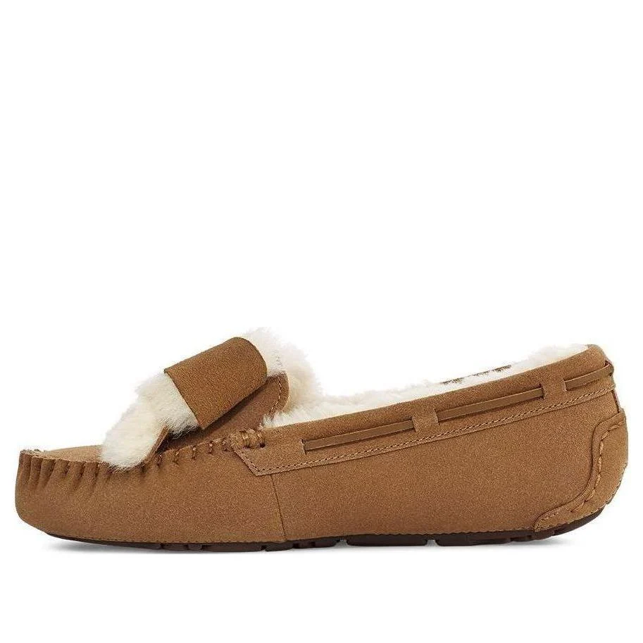 (WMNS) UGG Dakota Fur Bow 'Chestnut' 1138373-CHE