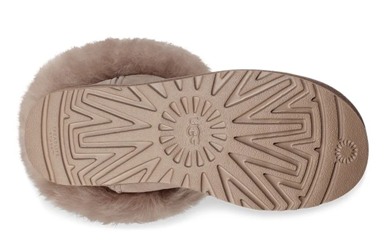 (WMNS) UGG Classic Mini Fluff Collar 'Brown Caribou' 1112491-CRBO