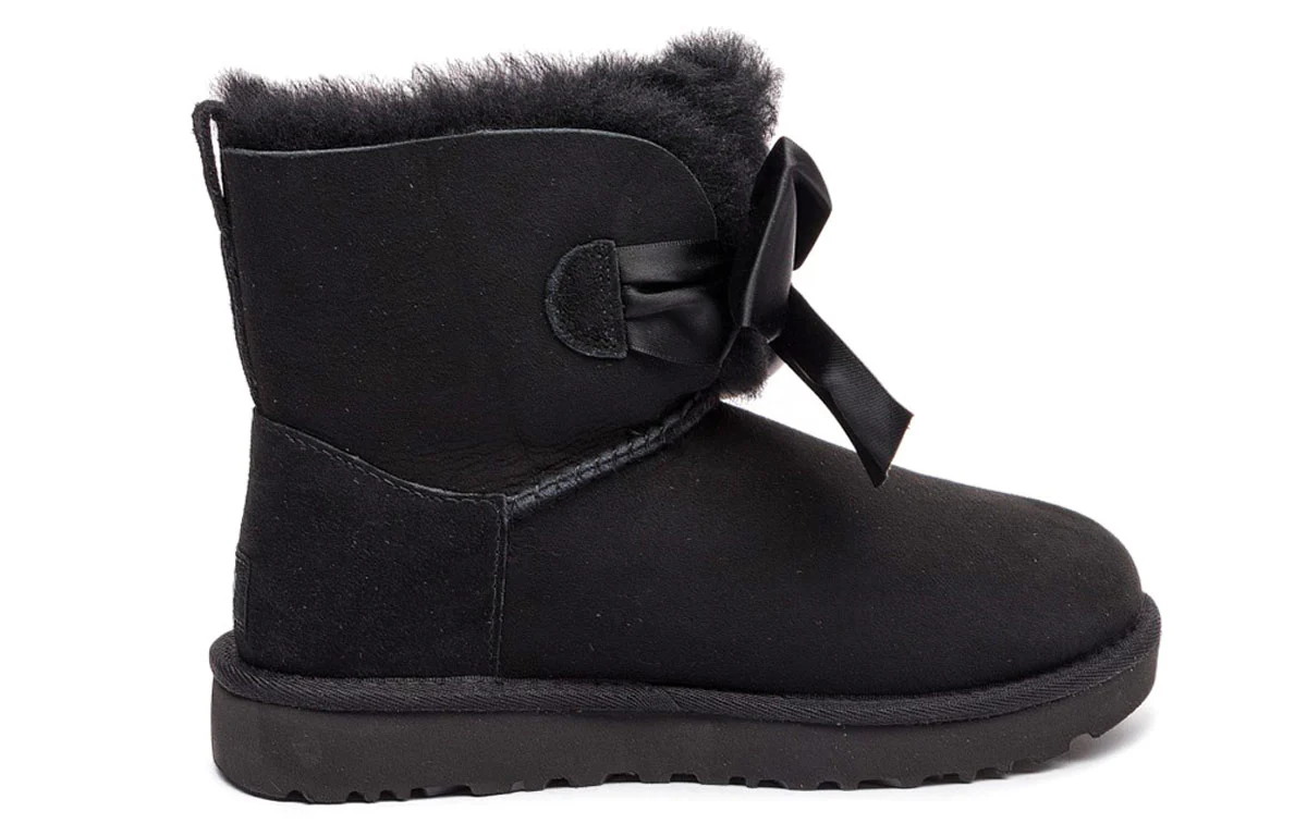 (WMNS) UGG Gita Bow Mini Fleece Lined Black 1098360-BLK
