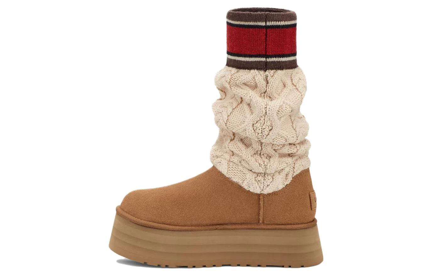 (WMNS)UGG Classic Sweater Letter Boot 'Chestnut' 1144045-CHE