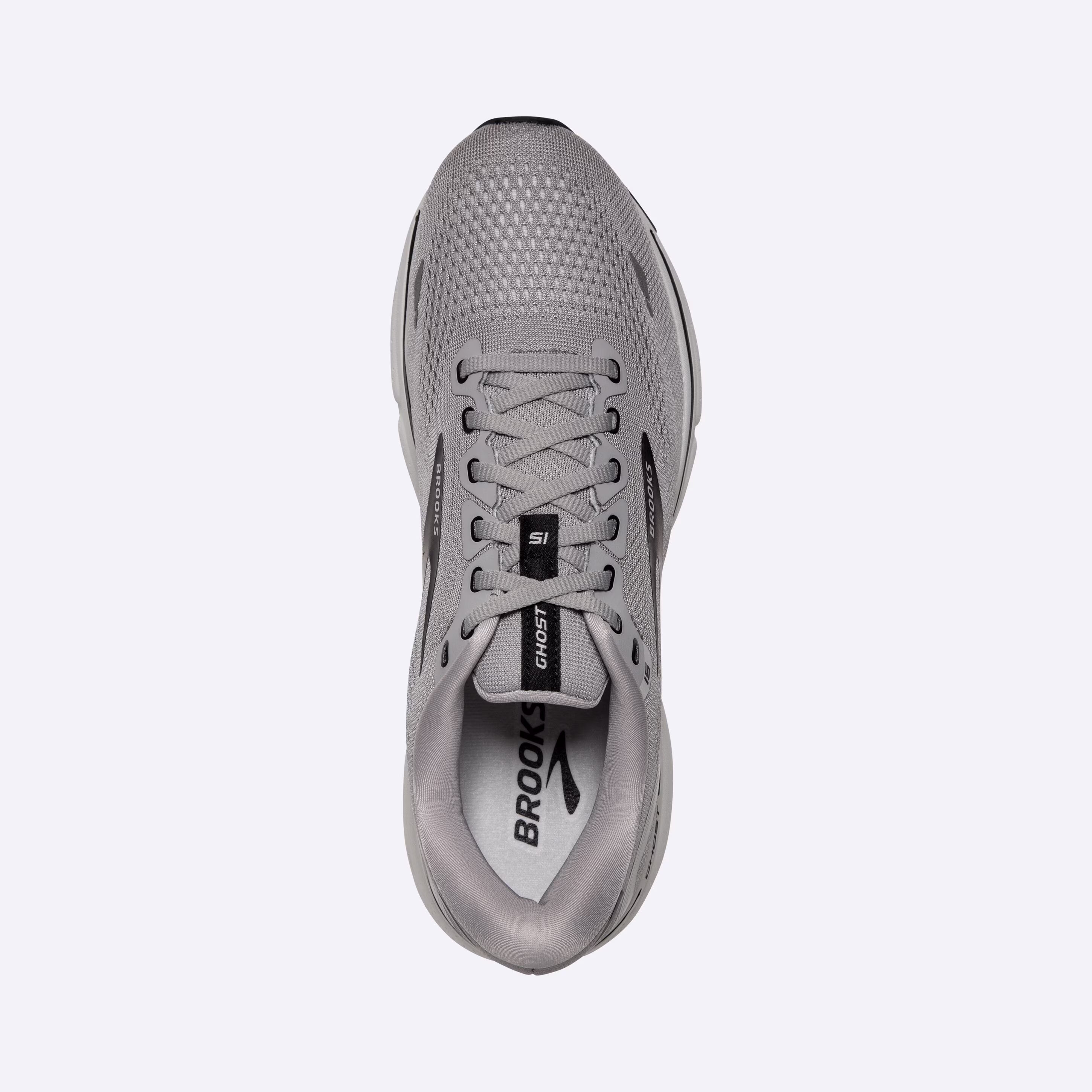 Men's Brooks, Ghost 15 Neutral Running Shoe -- Alloy/Oyster/Black