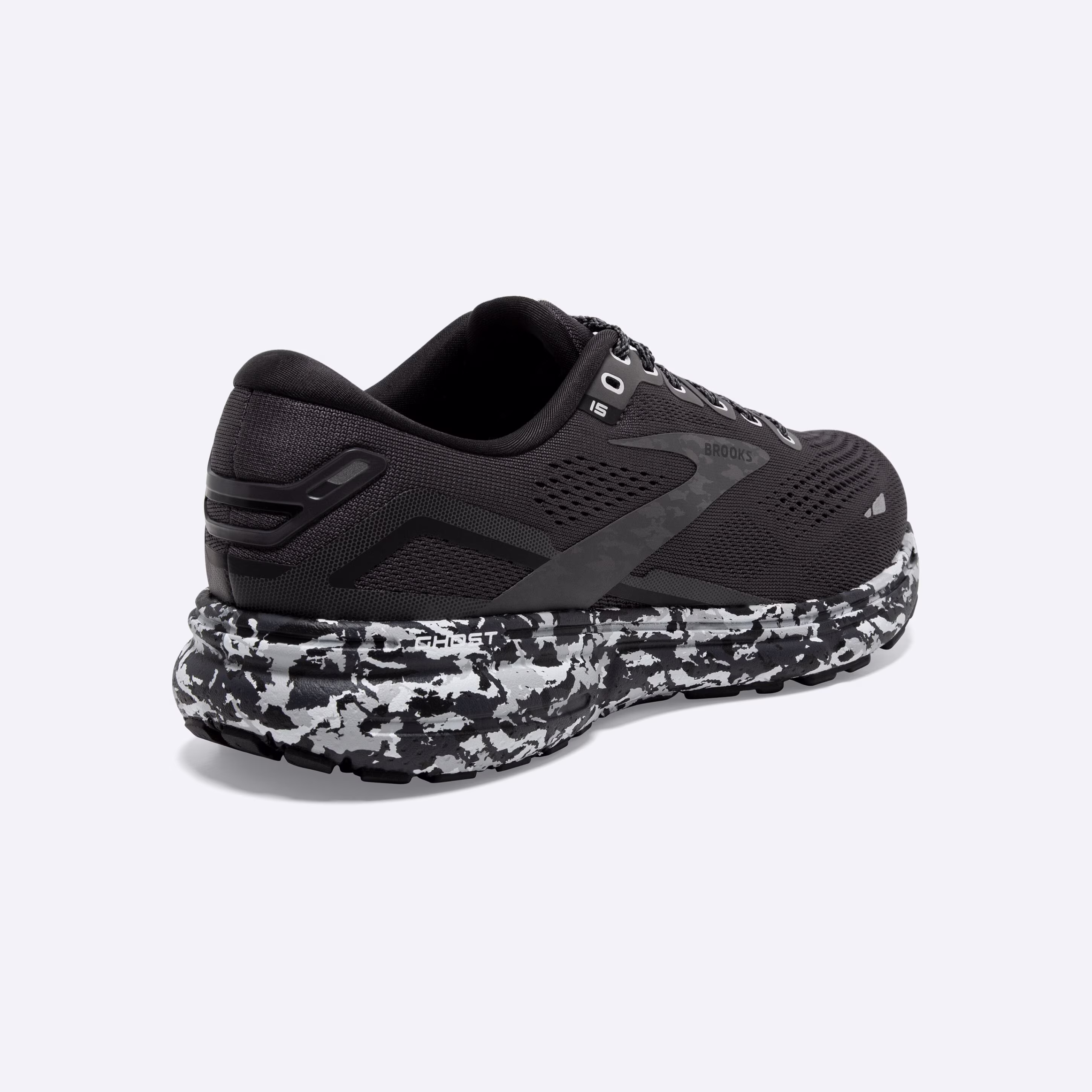 Men's Brooks, Ghost 15 Neutral Running Shoe -- Ebony/Black/Oyster