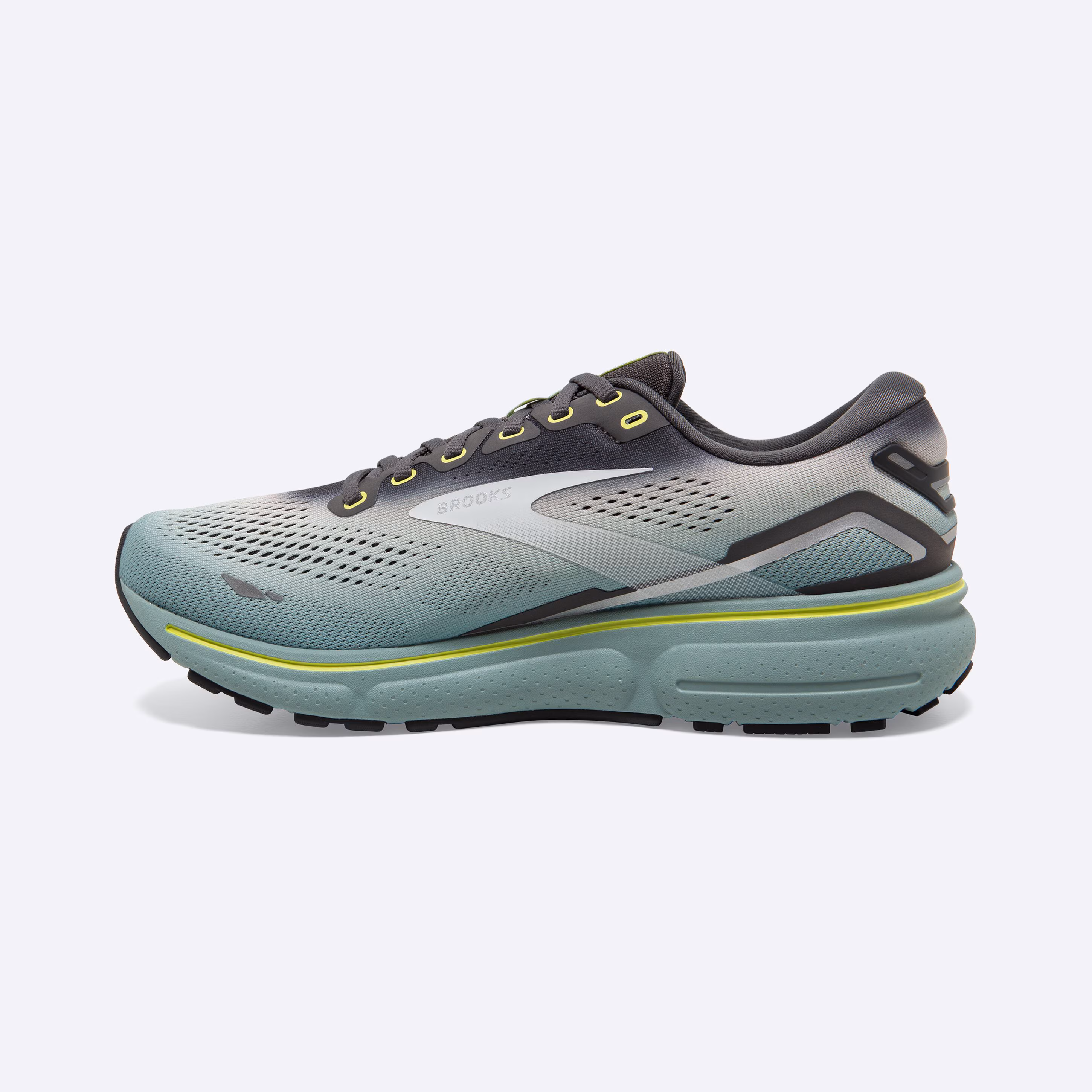 Men's Brooks, Ghost 15 Neutral Running Shoe -- Grey/Oyster/Cloud Blue