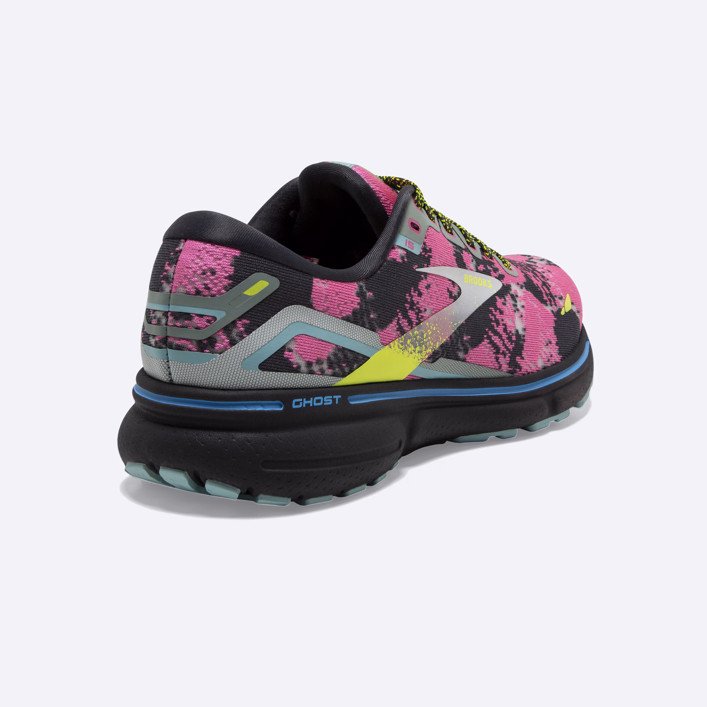 Men's Brooks, Ghost 15 Neutral Running Shoe -- Blue/Ebony/Nightlife