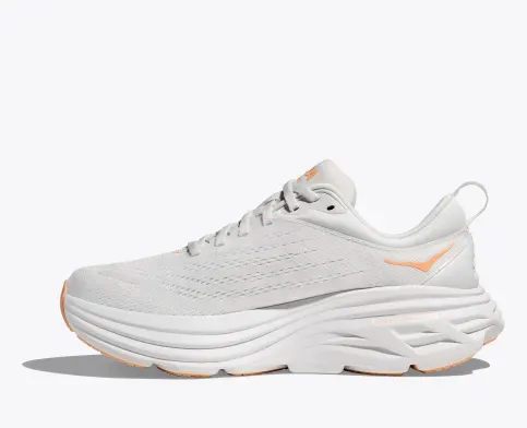 Hoka One One Bondi  8 Women's White / Cantaloupe
